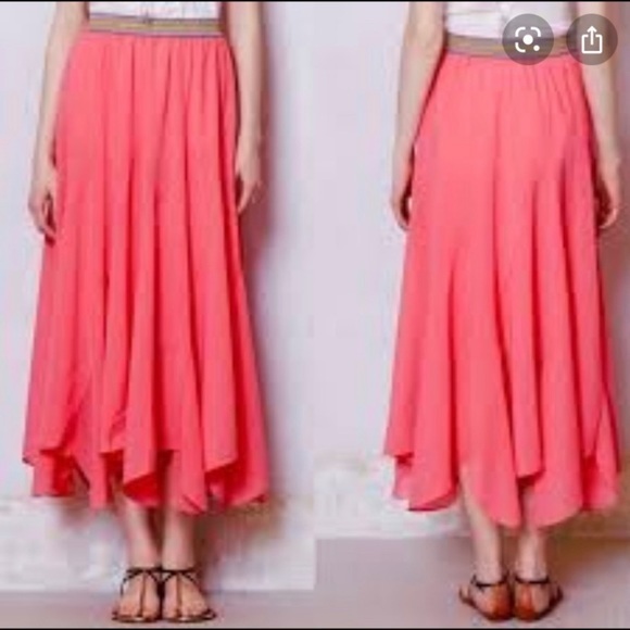 Anthropologie Dresses & Skirts - Anthropologie Vanessa Virginia Colima midi skirt lined uneven hem XXSP
